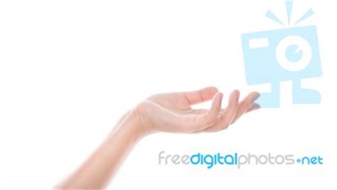 Woman Hand With Palm Up Gesture Stock Photo - Royalty Free Image ID ...