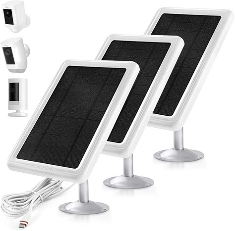 Amazon.com: Ring Camera Solar Panel, Solar Battery Charger, Power for Ring Spotlight Camera ...