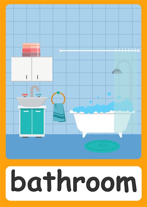 FREE bathroom vocabulary Flashcards!