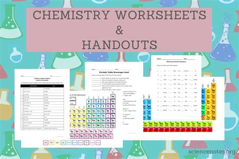 Chemistry Worksheets and Handouts (PDF for Printing)