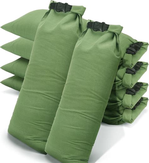 Amazon.com: Flood Water Barrier Sand Bags - 6Pcs Thickened Long Canvas ...