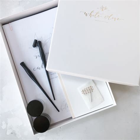 Beginners calligraphy kit with video guide | Silver - White Olive ...