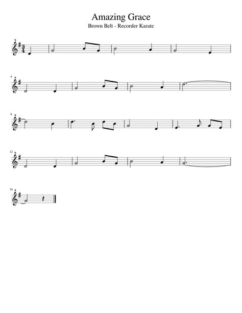 Amazing Grace Sheet music for Recorder (Solo) | Download and print in ...