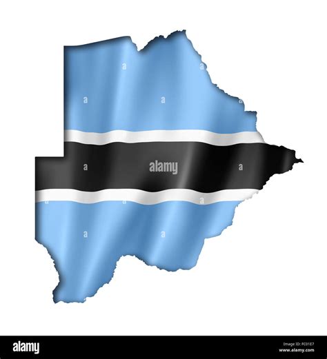 Botswana flag map Stock Photo - Alamy