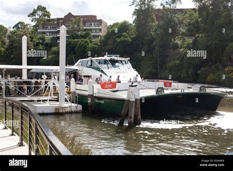 Parramatta Rivercat fast ferry about to depart from Parramatta. A ...