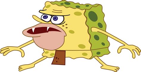 High res template | SpongeGar / Primitive Sponge / Caveman Spongebob | Know Your Meme