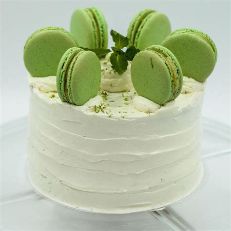 Mojito cake! Lime zest cake, mint rum syrup, layered with lime buttercream and lime mint curd ...