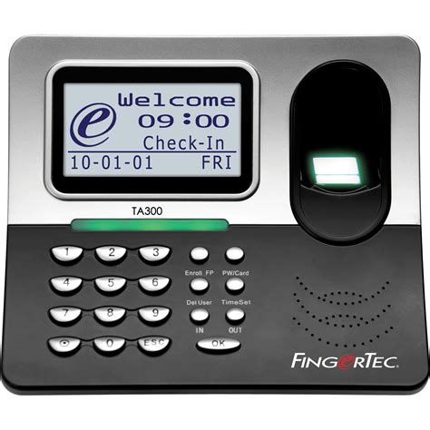 Fingertec TA300 Wireless Fingerprint Time/Attendance Clock, Battery ...