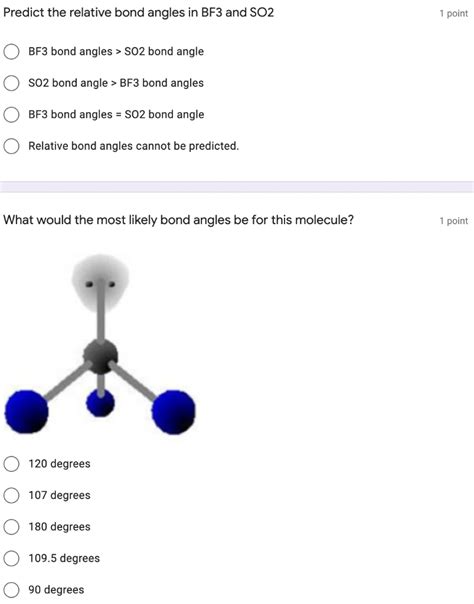 Solved Predict the relative bond angles in BF3 and SO2 1 | Chegg.com