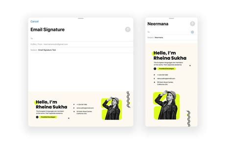 Email Signature Template V.33 by Neermana on @creativemarket | Email signature templates, Email ...