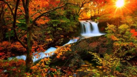 Autumn Waterfall - Waterfalls & Nature Background Wallpapers on Desktop Nexus (Image 2401496)
