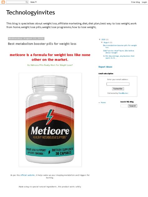 Best Metabolism Booster Pills For Weight Loss | PDF