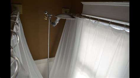 Clawfoot Tub Shower Curtain Rod Ceiling Mount | Shelly Lighting