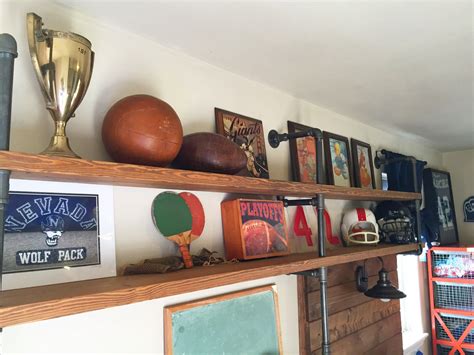 Sports Memorabilia Shelves | Vintage sports room, Vintage sports ...