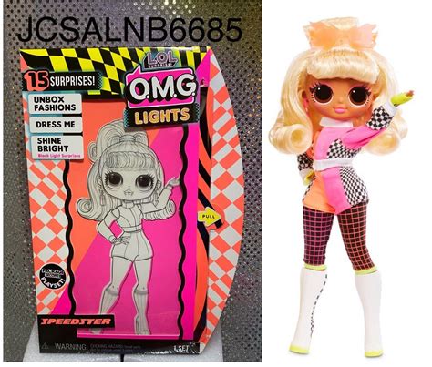 LOL SURPRISE OMG DOLL - SPEEDSTER - OMG BLACK LIGHT SERIES - 15 SURPRISES 🎁🎄 | #3762216504