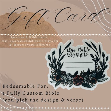 GIFT CARD | Etsy