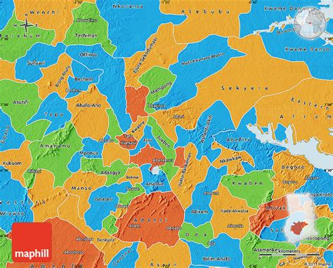 Political Map of Ashanti