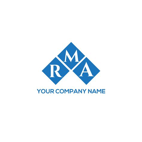 RMA letter logo design on WHITE background. RMA creative initials ...