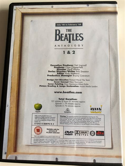 The Beatles Anthology 1&2 DVD 2003 / Directed by Geoff Wonfor / DOCUMENTARY TELEVISION SERIES ...