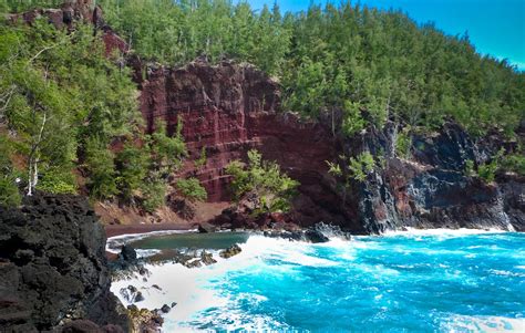 Kaihalulu (Red Sand Beach Maui): Most Beautiful Beach in the World ...