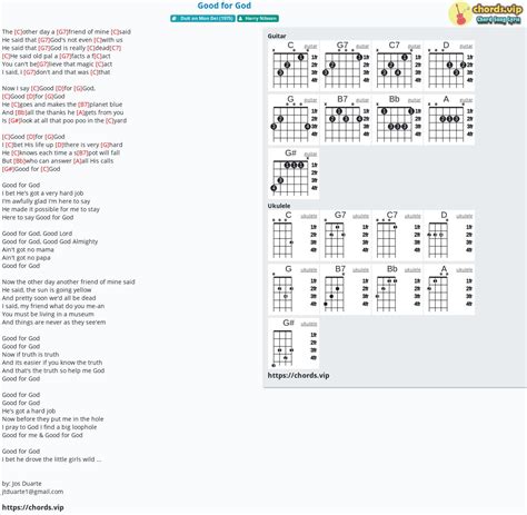 Chord: Good for God - tab, song lyric, sheet, guitar, ukulele | chords.vip