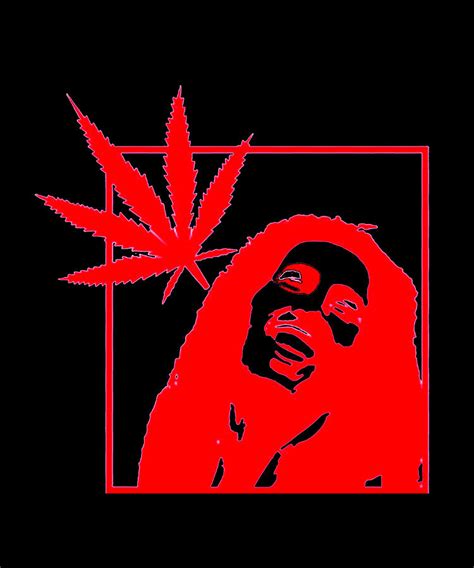 Red Weed Bob Marley Design Digital Art by CalNyto - Fine Art America