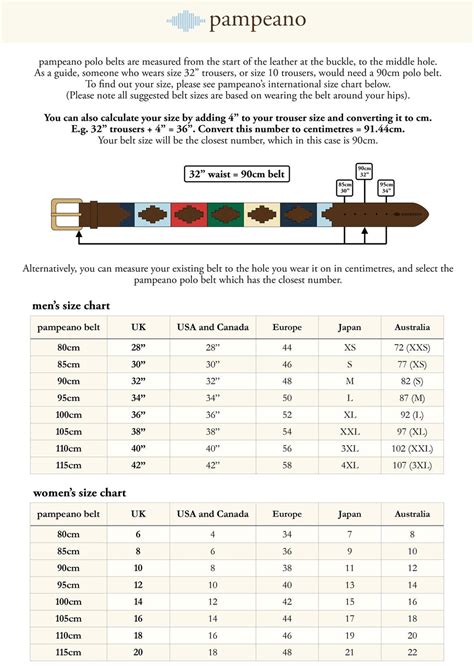 Belt size chart – Rawmoda.com.au