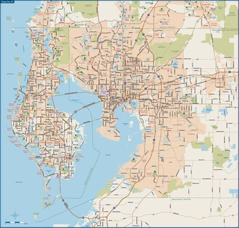 Mapas Detallados de Tampa para Descargar Gratis e Imprimir