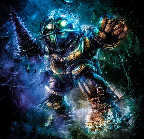 Big Daddy fan art I made in photoshop. : r/Bioshock