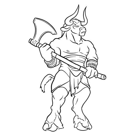 Simple Minotaur Drawings