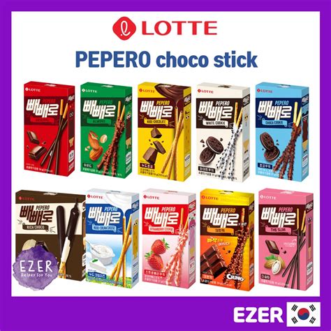 [LOTTE] Pepero Chocolate Stick 10 Flavor (Original / Choco / Almond / Nude Chocolate / White ...