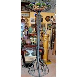 Art Nouveau Stained glass Floor lamp iron #1353254