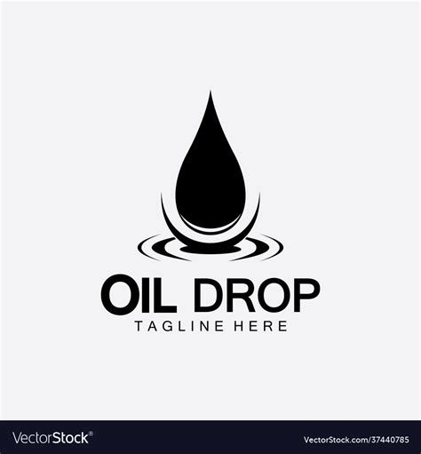 Oil drop logo design templatedesign inspiration Vector Image