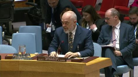 Edi Rama (OSCE Chairperson-in-Office) briefing to the 8714th Security Council Meeting | UN Web TV