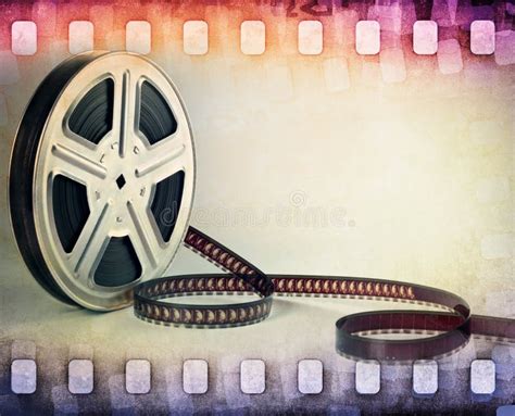 Colorful Film Strip, Film Reel Background Stock Image - Image of grunge, movie: 34765177