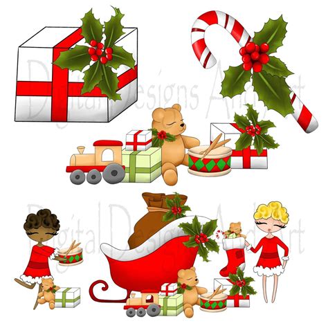 Santa`s workshop clipart By DigitalDesignsAndArt | TheHungryJPEG