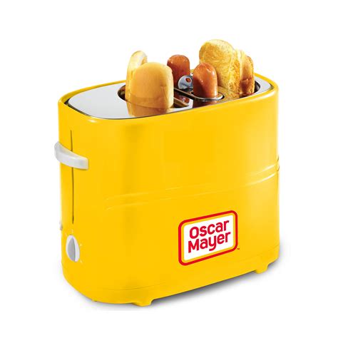 Oscar Mayer 2 Slot Hot Dog and Bun Toaster with Mini Tongs, Hot Dog Toaster Works with Chicken ...