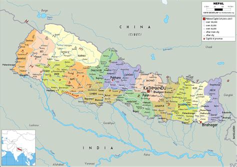 nepal karta Nepal maps & facts - Europa Karta