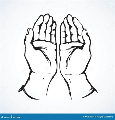 Praying Hands. Vector Drawing | CartoonDealer.com #143938226