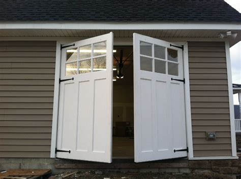 Carriage doors custom swing out garage doors - LOW MAINTENANCE - NO PAINTING | eBay | Carriage ...