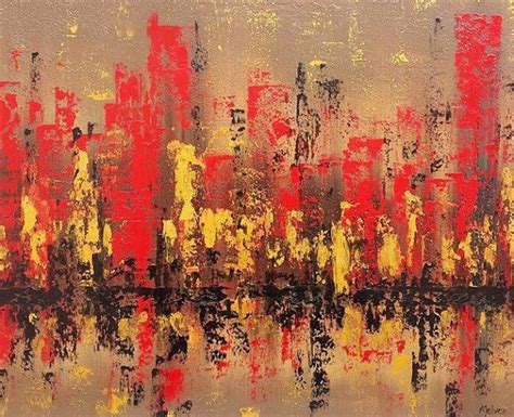 Painting, Modern art abstract, Cityscape painting