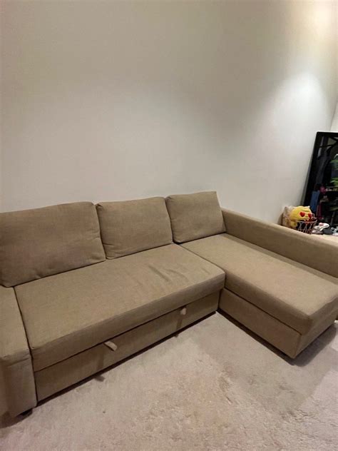 IKEA FRIHETEN Sofa-bed with Storage, Furniture & Home Living, Furniture, Sofas on Carousell