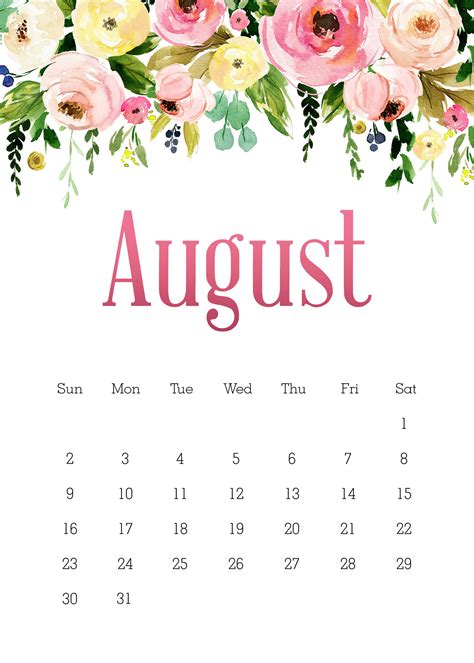 Free Printable 2020 5x7 Pretty Floral Calendar /// with Bonus To-Do ...