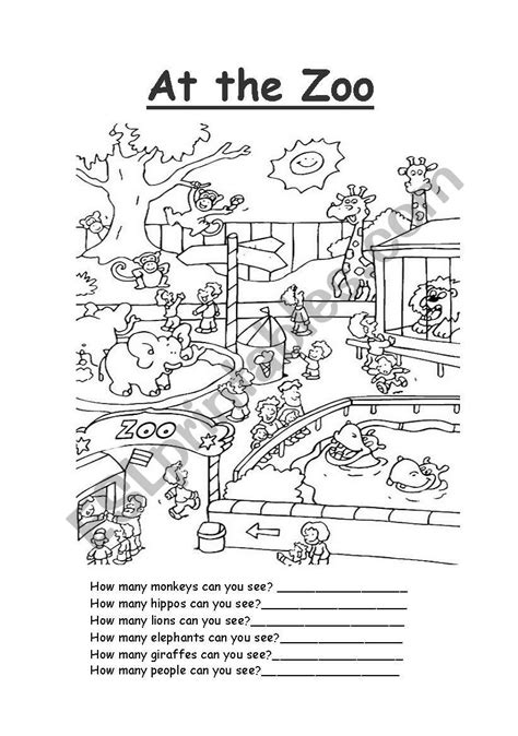 Printable Zoo Animals Worksheets For Kindergarten - Printable Calendars ...