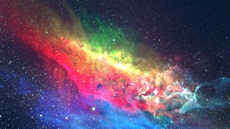 Download wallpaper 1366x768 colorful, galaxy, space, digital art, tablet, laptop, 1366x768 hd ...