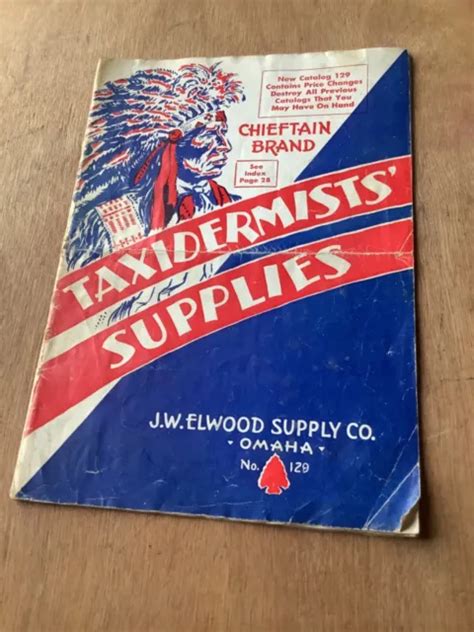 1940’S TAXIDERMY TAXIDERMIST Supplies Vintage Sales Catalogue Brochure ...