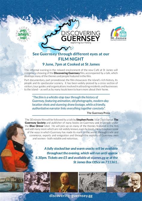 Discovering Guernsey film at St James – Guernsey Chamber of Commerce