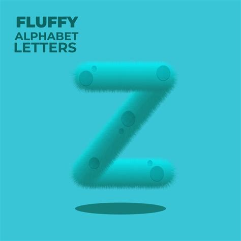 Premium Vector | Fluffy Gradient English Alphabet Letter Z