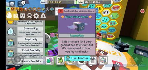 Got a gifted baby bee from royal jelly : r/BeeSwarmSimulator