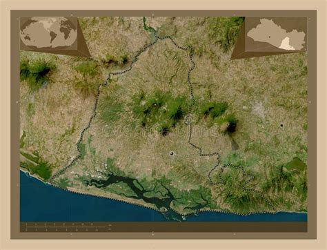 Usulutan, El Salvador. Low-res Satellite. Capital Stock Photo - Image ...